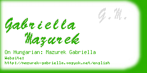 gabriella mazurek business card